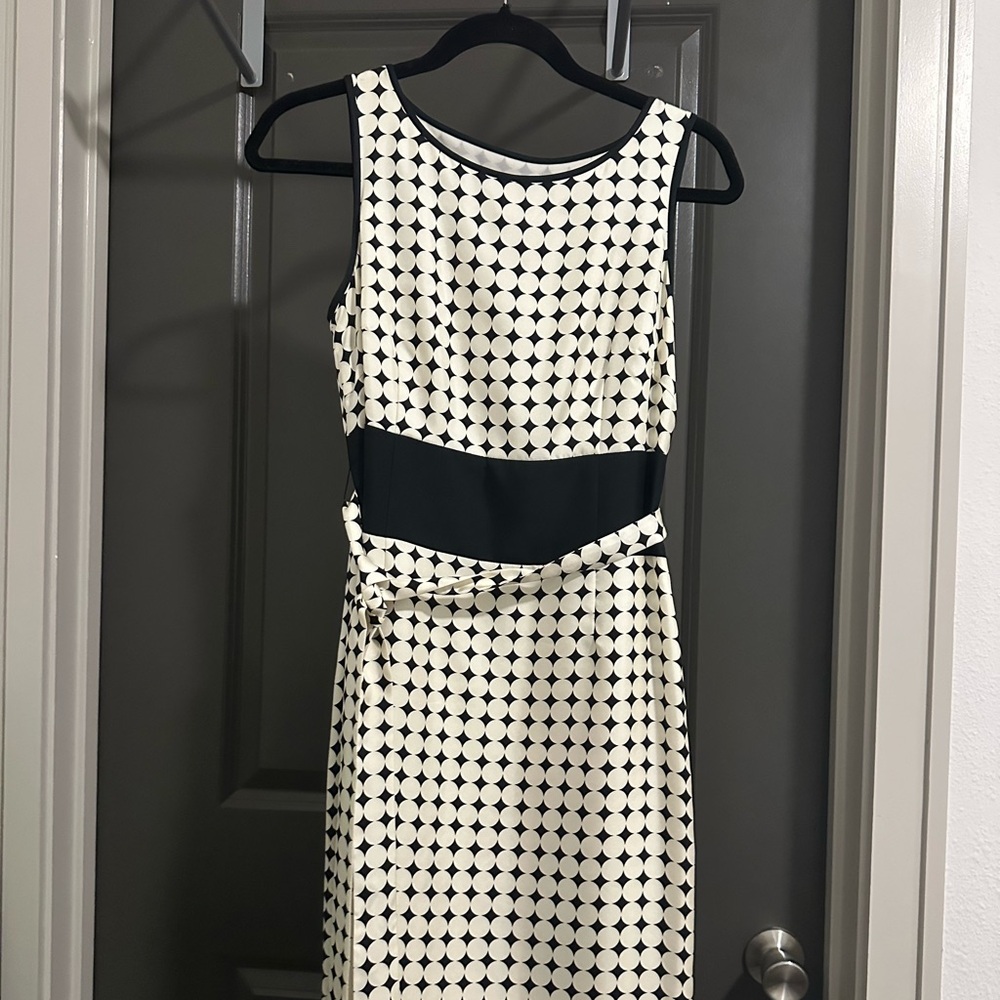 100% silk Talbots polka dot dress